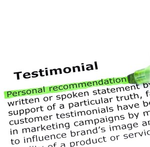 Make the most of great testimonials